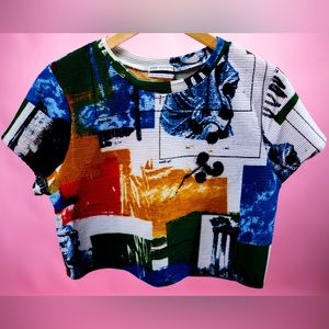 Urban Outfitters Abstract Art Crop Top